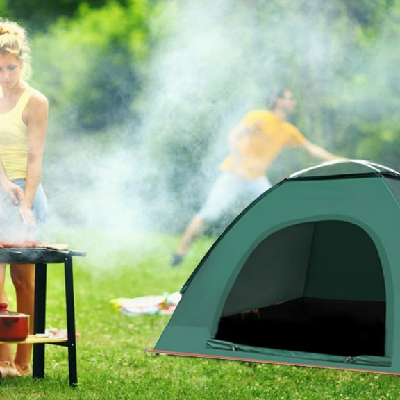 RuiJiao Instant Automatic Pop Up Camping Tent for 2 Person, Lightweight Waterproof Windproof Portable Backpacking Tent with Fiberglass Poles, 190T Polyester PU2000mm for Outdoor Family Camping