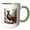 Green/White, variant on 3drose, Common Pheasant Amongst Purple Flowers, 15oz Two-tone Red Mug