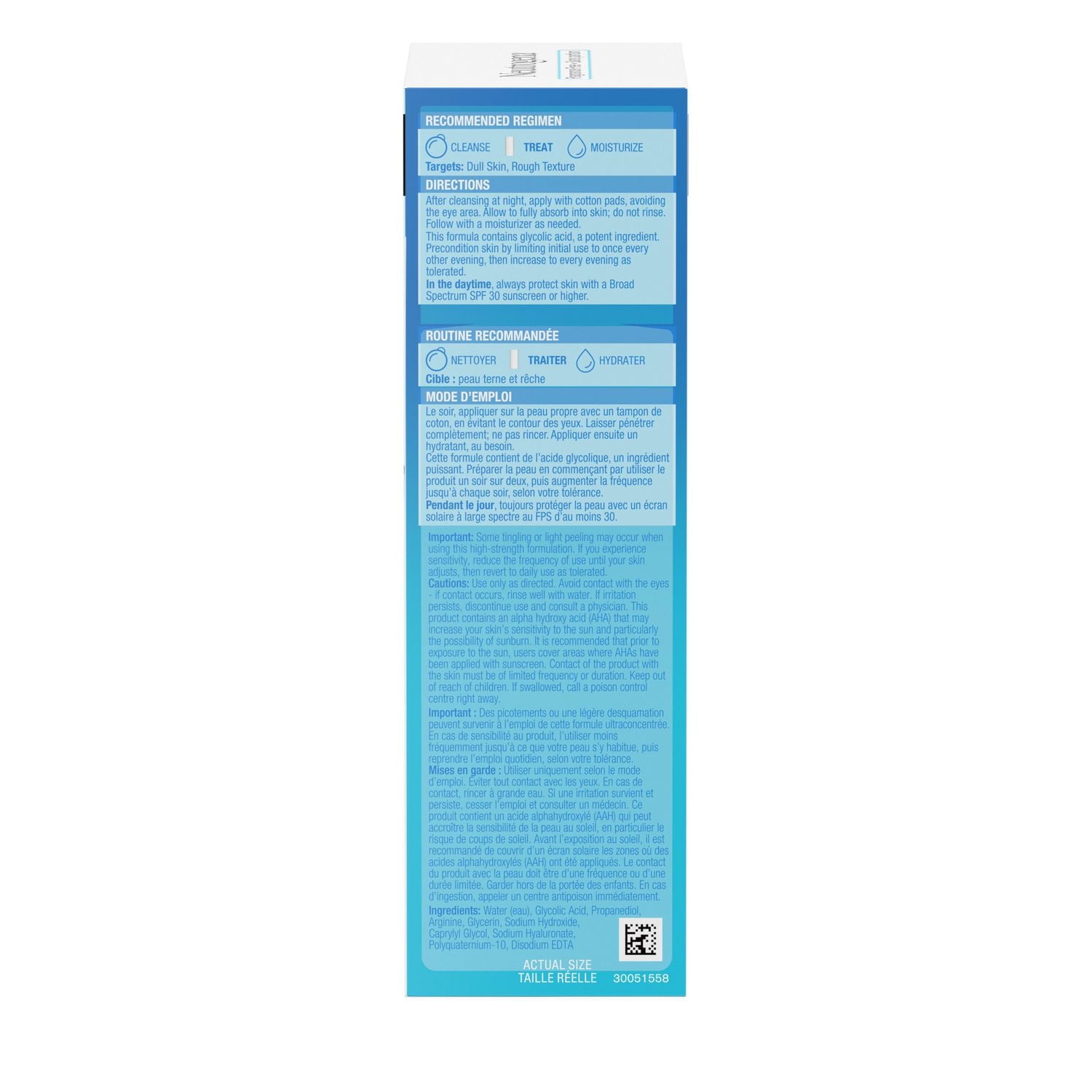 Neutrogena Hydro Boost+ Glycolic Acid Overnight Peel - Hyaluronic Acid, Glycolic Acid, AHA - Exfoliating Face Peel, 94 ML