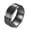 Black, variant on 8MM Black Spinner Band Male's 316L Stainless Steel Silver Wedding Ring Size 7-12