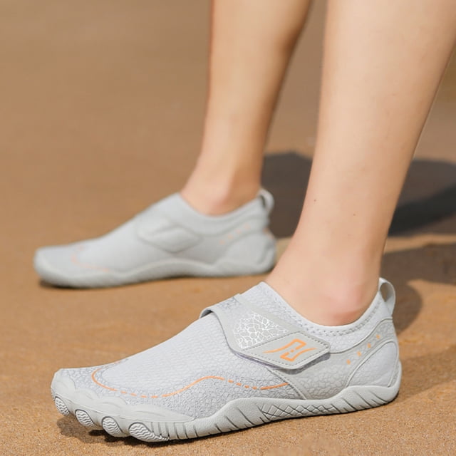 Aqua Shoes Zapatillas de buceo transpirables para caminar (gris claro 37)