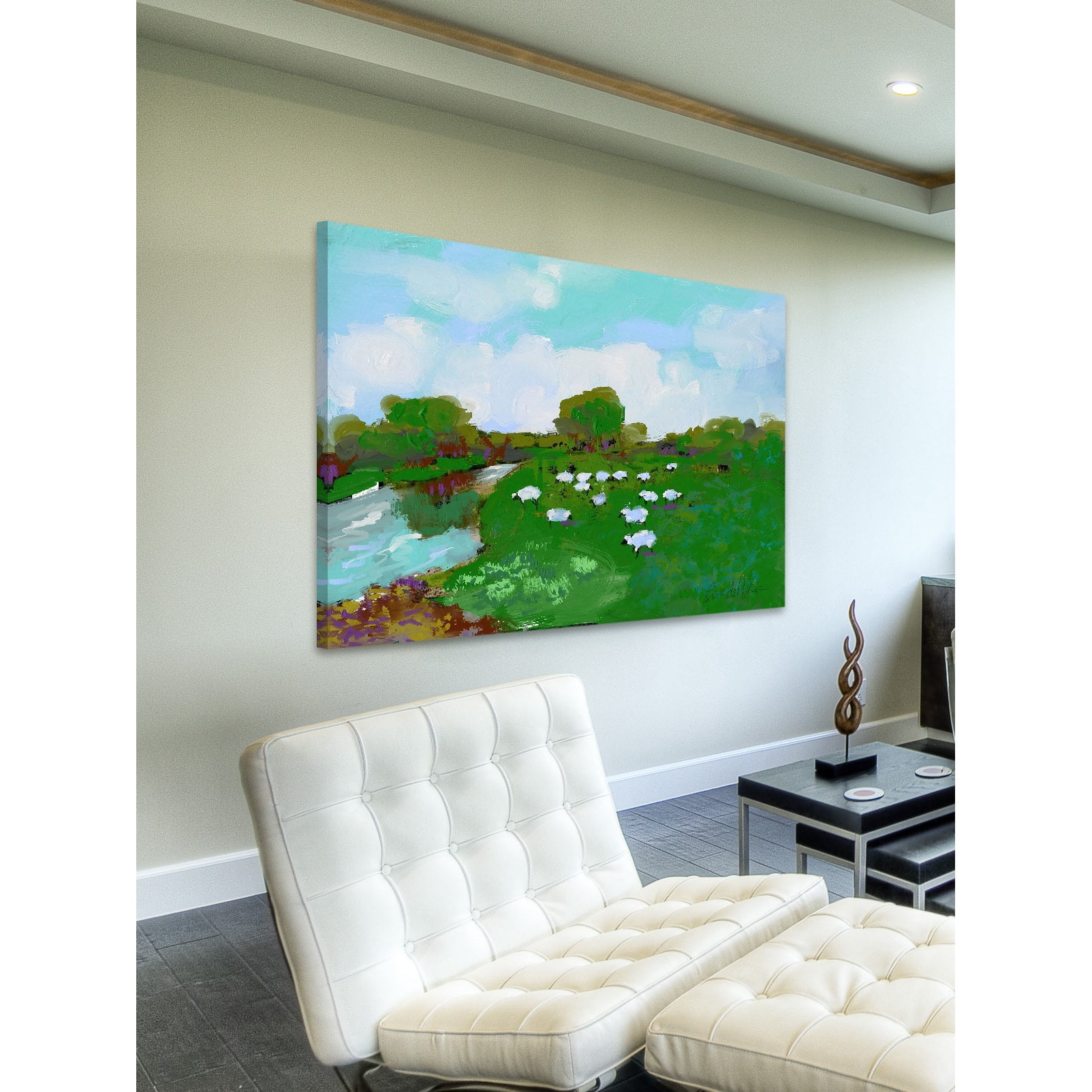 Marmont Hill "Kent Pasture" by Arthur Pina Painting Print on Wrapped Canvas