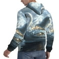 thumbnail image 6 of Honeii Fantasy Swan Yacht Design Pattern Mens Hoodies Men's Loose Sleeve Sweatshirt,Pullover Hooded Sweatshirt for Men,Essentials Hoodie-Small, 6 of 7