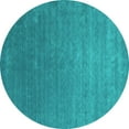 thumbnail image 1 of Ahgly Company Indoor Round Abstract Turquoise Blue Contemporary Area Rugs, 3' Round, 1 of 4