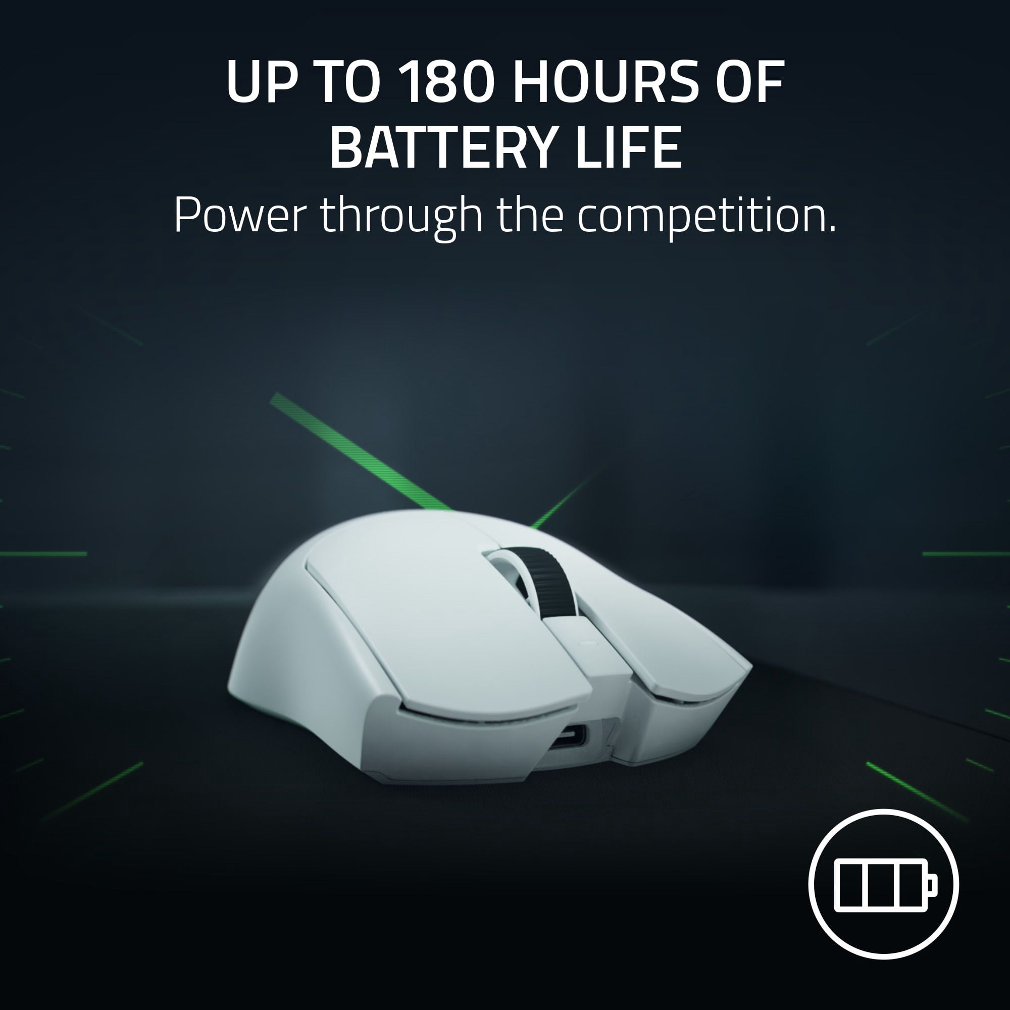 Razer Viper V4 Pro Wireless Gaming Mouse – 50g Ultra Lightweight, 50K DPI Optical Sensor, 8K Polling Rate, USB-C Charging – White