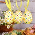 thumbnail image 2 of Twfbrm 3 Pcs Easter Eggs Ornaments, Easter Decorations 2 inch Floral Plastic Easter Hanging Egg with Ropes, Easter Basket Stuffers Handmade Farmhouse Decorative Eggs Baubles for Tree Party Home, 2 of 6
