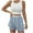 Sky Blue, variant on Shorts for Women Clearance, Xunlbb Spring Summer Fashion Casual Stripe Side Slit Drawstring Outwear Shorts For Women
