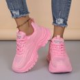 thumbnail image 2 of Wyzesi Espadrilles Rouges pour Filles Espadrilles en Tricot Volant Femmes Automne et Hiver Mode Bout Rond à Lacets Chaussures Décontractées Semelle Épaisse Chaussures de Course Espadrilles Roses pour Filles Taille, 2 of 6
