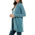 thumbnail image 3 of Mint Plus Pink- Women's Casual Lightweight Open Front Cardigans with Pockets and Soft Basic Drape Long Sleeve Sweater, 3 of 5