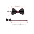 thumbnail image 3 of CORBATA DE MOÑO CRUZADA VINTAGE DE DOS COLORES PARA EL DÍA DEL PADRE, TAMAÑO ÚNICO, NEGRO-ROJO, PARA BANQUETES, BODAS Y MÁS, 3 of 4