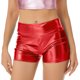 thumbnail image 3 of Pantalones cortos de cintura alta para mujer, pantalones cortos de charol para mujer, ropa para discoteca, pantalones cortos metálicos brillantes para Rave, pantalones para fiesta y Festival, 3 of 5