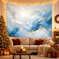 thumbnail image 3 of Soft Blue Marble with Cloudy White Areas, Serene Abstract Style for Abstract Art Fans, Modern Wall Art, Housewarming Gift, Tapestry Wall Hanging for Bedroom and Dorm, 3 of 7
