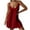 Red womens dresses, variant on Wycnly Womens Dresses Beach Casual Sexy Loose Flowy Ruffle Hem Adjustable Spaghetti Strap Dresses Summer Solid V-Neck Sleeveless Formal Mini Dress Navy m