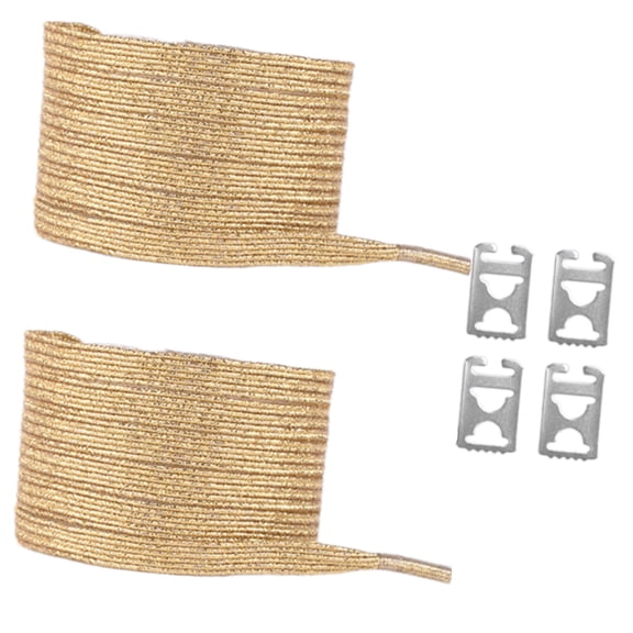 No Tie Shoelaces with Hiding Lock Clips for Kid Glitter Shoe Laces Strings