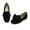 Black, variant on Womens Square Toe Flat Shoes Green, Comfortable Faux Suede, Durable Rubber Sole, Cushioning & Flexible, Size 8