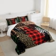 thumbnail image 3 of Homewish Teens Merry Christmas Bedding Comforter Set, Retro Western Buffalo Plaid Twin Comforter Sets, Rustic Lodge Cabin Bedding Set, Super Cozy Room Decor, 2pcs, 3 of 8