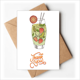thumbnail image 1 of El zumo de fruta de fresa ilustración patron Nota en blanco del sobre de la tarjeta de agradecimiento, 1 of 4