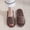 Brown, variant on Women's Slip-On Slide Sandals Open Toe Medium Arch Support Slip-Resistant Washable Flatform Summer Casual Shoes