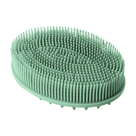 

Silicone Shampoo Bath Brush Bath Brush Household Adult Children Double Scrub Brush Massage Bath Brush Bathroom Napkin Holder Tray Stainless Steel Sponges Wash Basin for Baby Bottles Bling Brush Ring