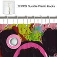 4Pcs Cute Hair Black Girl Shower Curtain Set, African American Lady