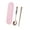 Purple, variant on Pink Stainless Steel Portable Cutlery Set Pink With Storage Box Spoon Fork Chopsticks Camping Office School Travel Reusable Utensils 22X5.5 Cm 8.66X2.16 Inches