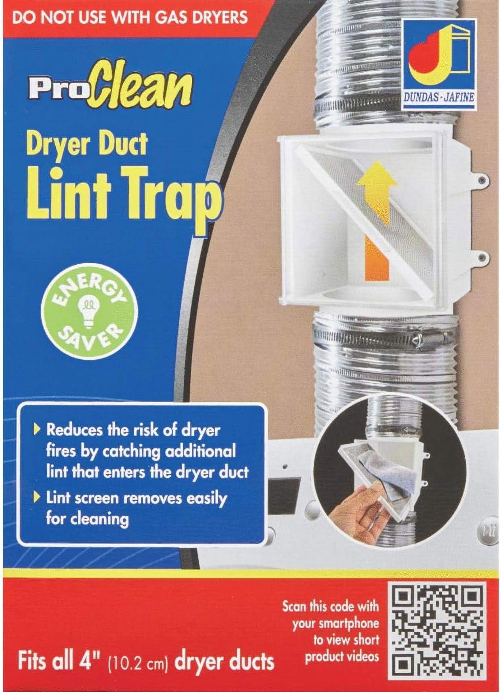 ‎Dundas Jafine Dundas Jafine PCLT4WZW Dryer Duct Lint Trap, 1-Pack — Residential Use, Standard Application