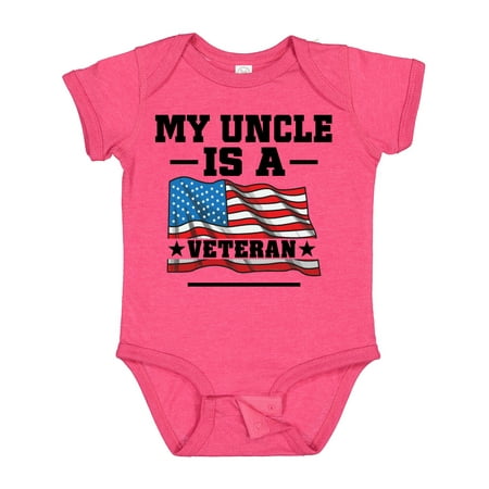 

Inktastic Uncle Military Veteran Boys or Girls Baby Bodysuit