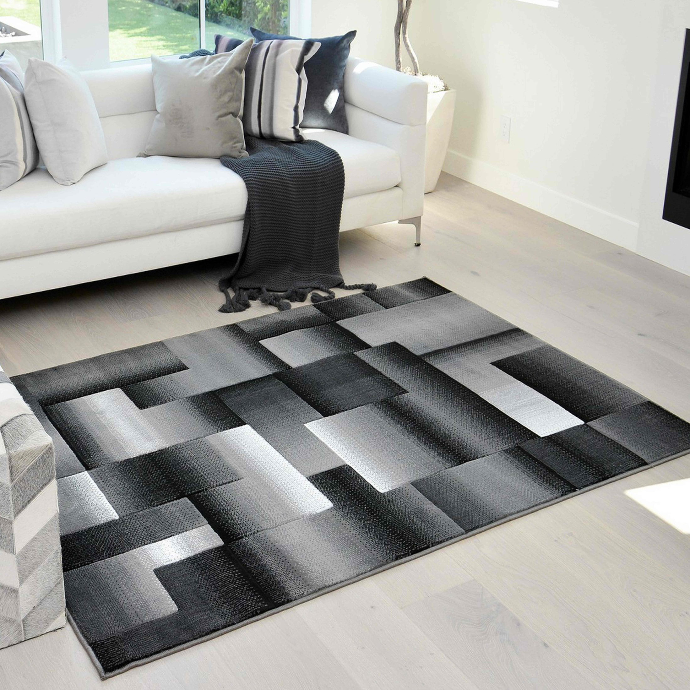Rugs 8x10 Area Rug Abstract Modern Contemporary Geometric Design 5x7 Rug Carpet 
