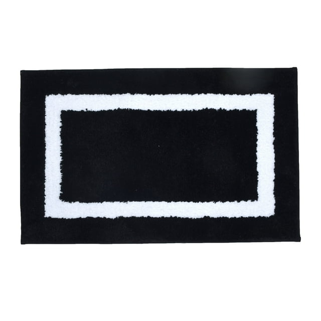 TAPETE PARA BAÑO KIGALI BM-241-L NEGRO/BCO