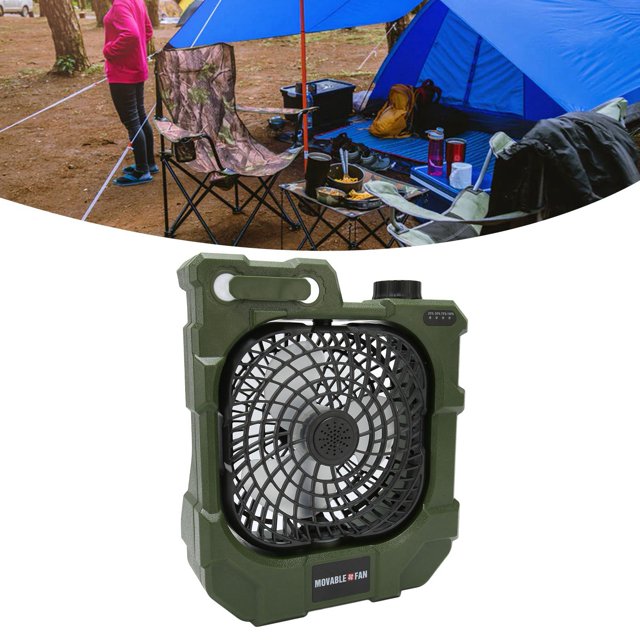 Ventilador de camping fuente de alimentación de emergencia ventilador de refrigeración USB recargable duradero con luces LED para senderismo ANGGREK Otros