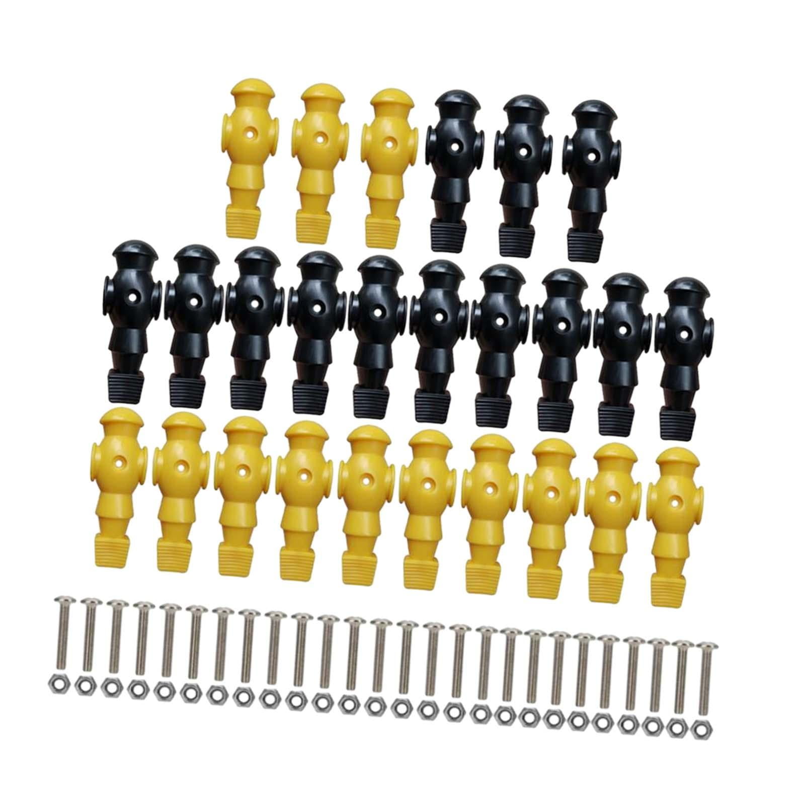 Dualoai 26 Pieces Table Soccer Foosball Men Repair Parts, Entertainment Foosball Black Yellow