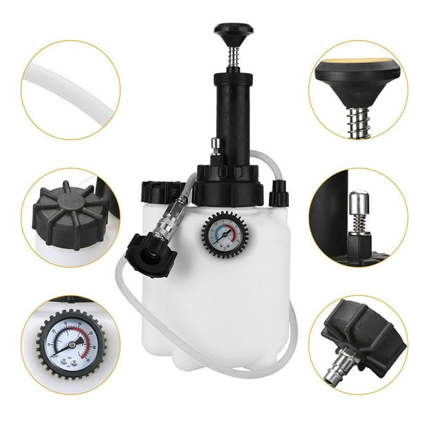 Kritne 3L Brake Clutch Fluid Bleeder Tool Kit Pneumatic Brake Bleeding