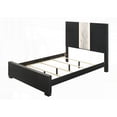 thumbnail image 6 of Queen Size Wooden Platform Bed Frame with LED Light Headboard, Black Finish, for Bedroom, 6 of 7