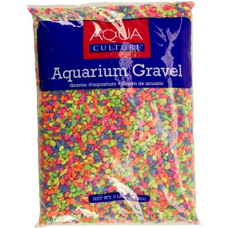 Aquaculture Aqua Culture Aquarium Gravel, Neon Rainb