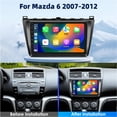 thumbnail image 2 of Hizpo Android 13 Car Stereo Radio For Mazda 6 2007 2008 2009 2010 2011 2012 Apple CarPlay Bluetooth 2+32GB WiFi AUX 9" Touch Screen Head Unit Multimedia GPS Navigation Player In Dash, 2 of 15
