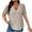 Beige, variant on Diufon Women's Knitted Tops Short Sleeve V Neck Loose Pullover Shirts Casual Plus Size Comfortable Blouses