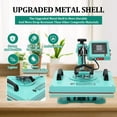 thumbnail image 6 of 8 in 1 Heat Press Machine, 15x15 inch Sublimation Heat Press, 360° Swing Away Digital Heat Transfer Multifunction Heat Transfer Sublimation Combo for T-shirt, Cap, Mug, Plate, Pillow, Bag, 6 of 9