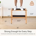 thumbnail image 2 of 2 Step Wooden Step Stool, Adjustable Height Step Stools for Kids and Adults, Toddler Potty Training Stool with Handles, 300 lbs Capacity for Bathroom Sink, Kitchen, Bedroom, 2 of 5