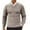 Khaki, variant on Wyobmus Mens Underwear Shirts Solid Color Sweater V-Neck Long Sleeves Pullover Elastic Bottom Shirt Blue