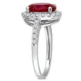 thumbnail image 3 of Everly Women's Created Sapphire and Created Ruby 10k White Gold Ring, 3 of 8