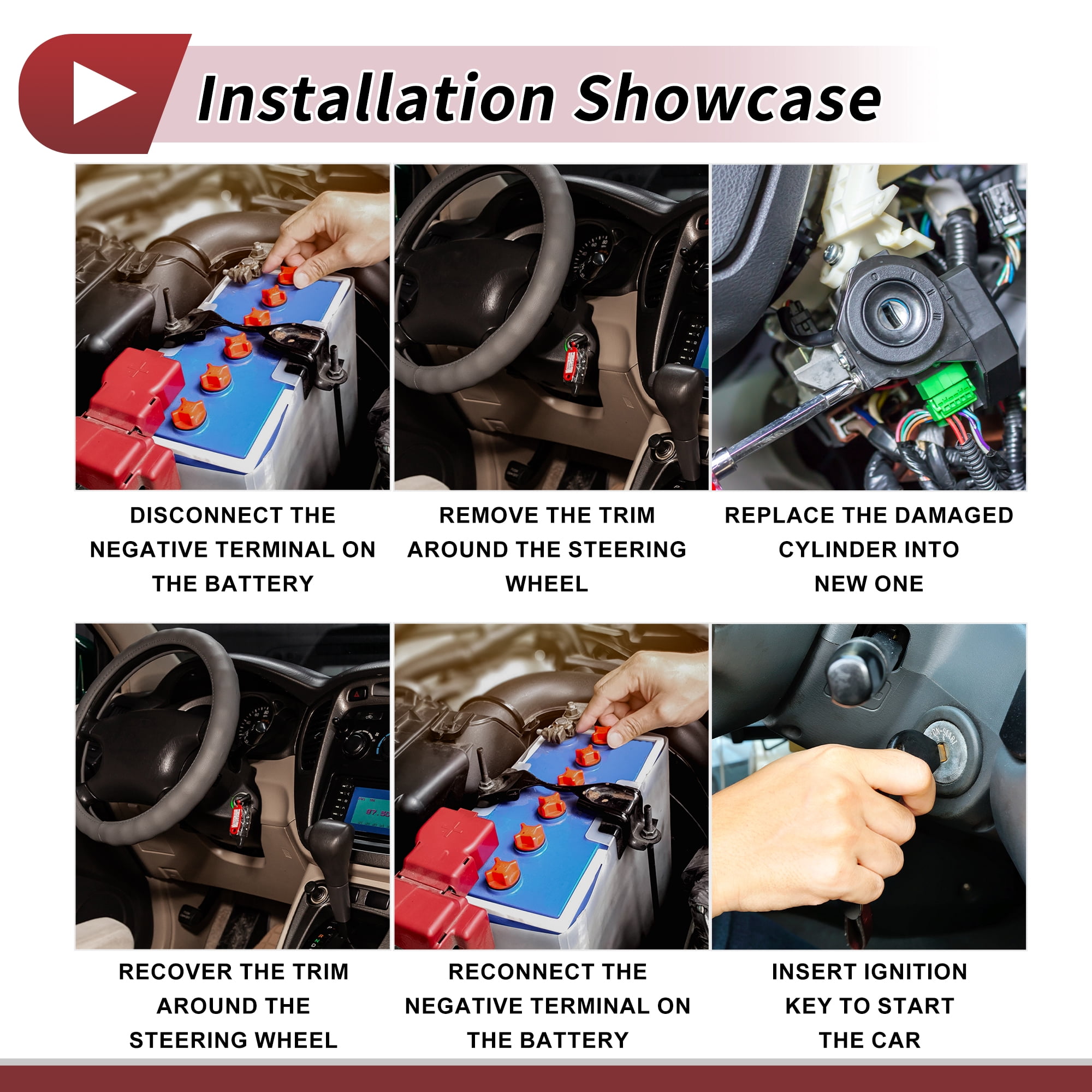 Unique Bargains No.81900D3E00/DK367 Ignition Lock Cylinder for Hyundai Tucson 2015-2021