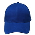 thumbnail image 2 of Blue Curved Visor Blank Baseball Cap Adjustable Size Unisex, 2 of 3