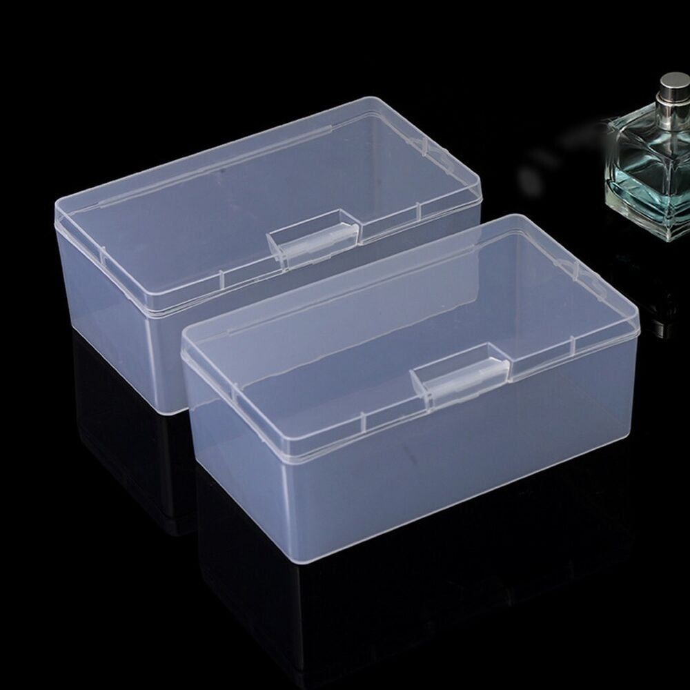 Rectangular Plastic Transparent With Lid Storage Box Collection
