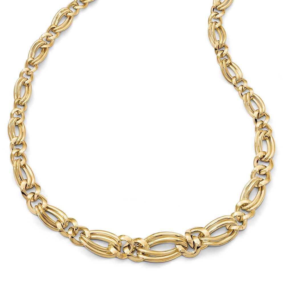 AA Jewels Solid 14k Yellow Gold Big Heavy Polished Fancy Link