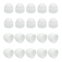 Uxcell Nut Protection Cap, 20Pcs M12x19x23mm Plastic Hexagonal Screw Protection Cap, Dome Acorn Hex Head Bolt Covers White