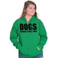 thumbnail image 4 of Anti Social Dog Lover Pet Puppy Owner Zip Up Hoodie Men's Women's Brisco Brands L, 4 of 6