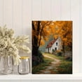 thumbnail image 2 of Autumn Golden Path Country Cottage Canvas Print, Rustic Seasonal Cozy Farmhouse Home Wall Decor Art, 2 of 8