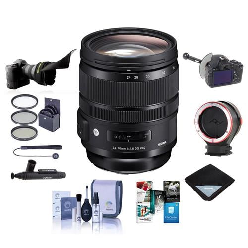 Sigma 24 70mm F2 8 Dg Os Hsm If Art Lens For Nikon Cameras Bundle With mm Filter Kit Peak Lens Changing Kit Adapter Flex Lens Shade Focusshifte Walmart Com Walmart Com