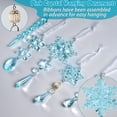 thumbnail image 3 of Bewildely 18 Uds. De adornos de cristal deslumbrantes acrílicos y guirnaldas de carámbanos para impresionantes adornos de carámbanos de árbol Kits de decoración para fiestas blanco, 3 of 6