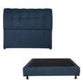 thumbnail image 1 of Box Base Cama Queen Size Dicasa Rivo Cabecera Nube Azul Marino, 1 of 8